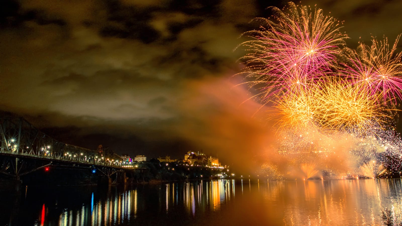 Photograph of fireworks background