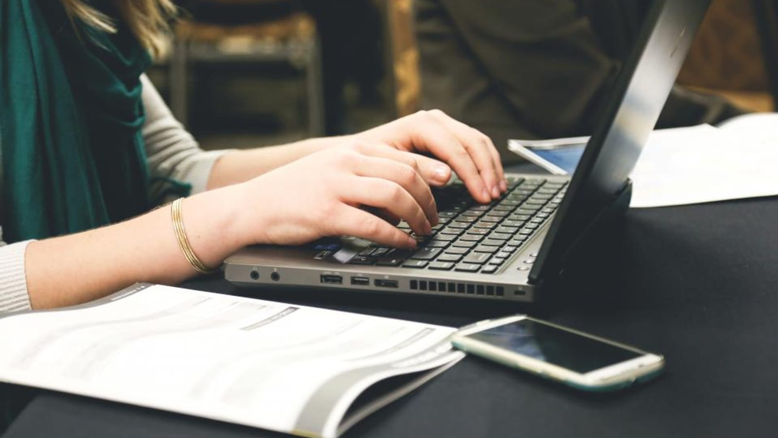 Photograph of laptop computer